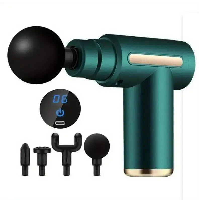 Mini Muscle Massage Gun Protable Body Massager Deep Handheld Percussion Massager For Body Back And Neck Leg TechVisio