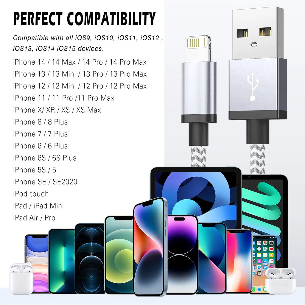 APFEN USB-C-Lightning Kabel – Schnelles Laden | Geflochtenes Nylon | iPhone