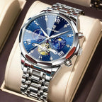 Montre Chronographe Homme – Acier Lumineux Étanche Sport POEDAGAR