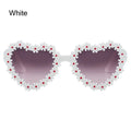 Cute Heart-Shaped Daisy Sunglasses for Kids Aged 3-18 Years Sun Protection Flower Sun Glasses Vintage Children Shades TechVisio