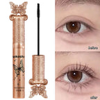 kakashow Silk Fiber Matte Mascara Makeup Ultra-Fine Brush Lengthens Eyelashes Waterproof Fast Dry Black Curling TechVisio