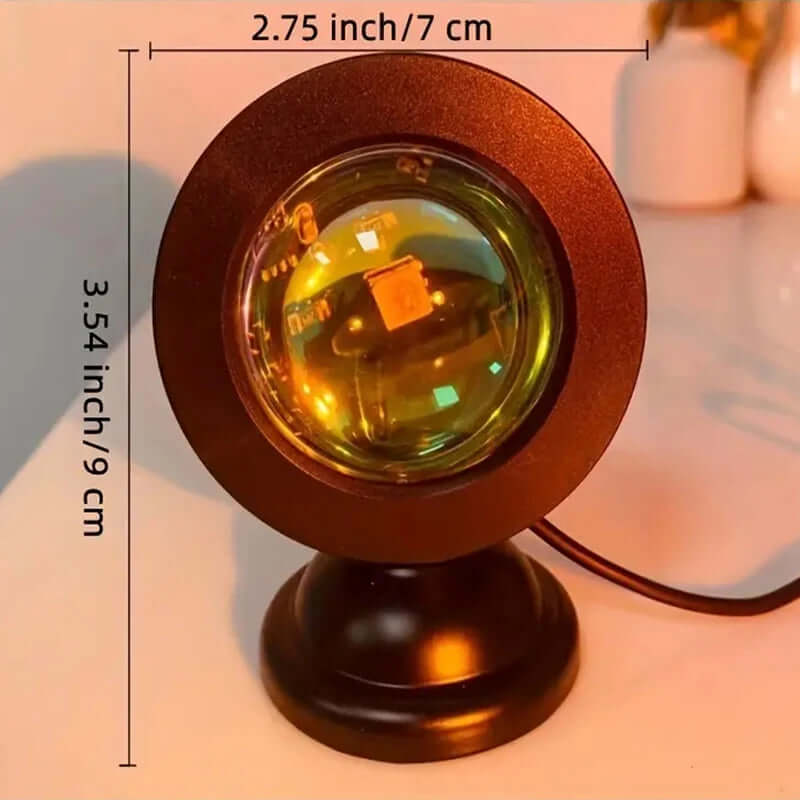 Lampe Projection Coucher de Soleil LED 16 Couleurs – 4 Modes, Télécommande TechVisio
