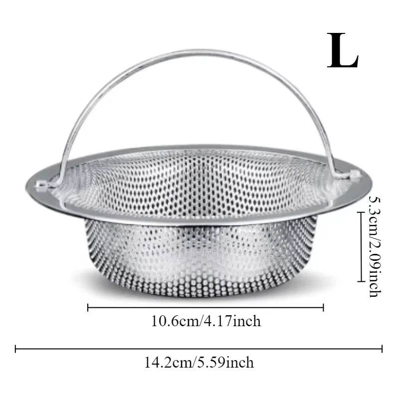 Stainless Steel Bathtub Hair Catcher Stopper Shower Drain Hole Filter Trap Kitchen Metal Sink Strainer Floor Drain TechVisio
