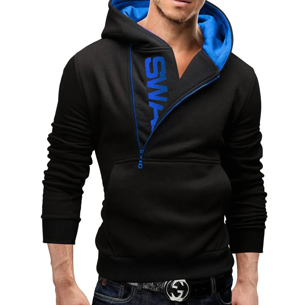 Men's Full Zip Hoodie Jacket Hooded Plain Pocket Sports Outdoor Daily Sports Hot Stamping Designer Basic Casual Sweatshirts TechVisio
