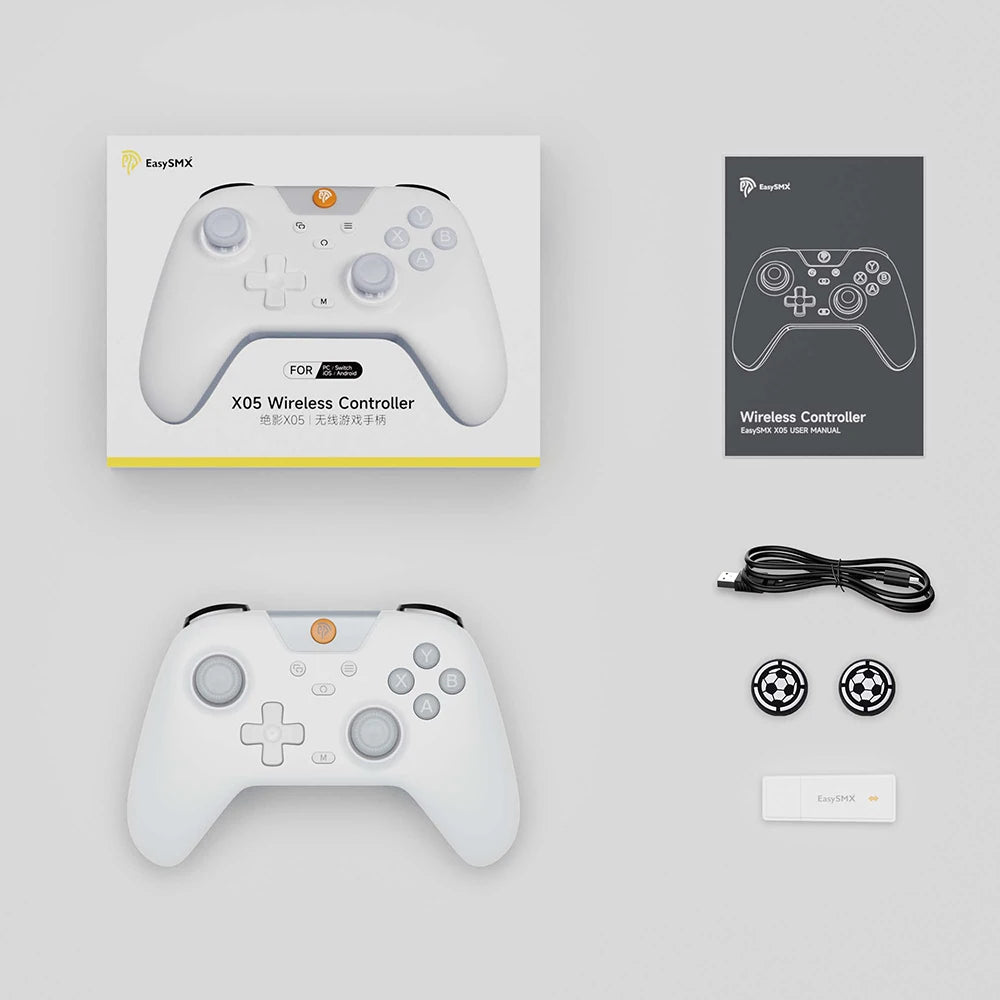 EasySMX X05 Gaming Controller – Wireless | RGB | Hall Effect | PC Switch