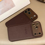 Personalized Luxury Customized Name 3D DIY Hot Engrave Faux Leather Phone Case For iPhone 17 16 15 14 13 Pro Max Plus Air TechVisio