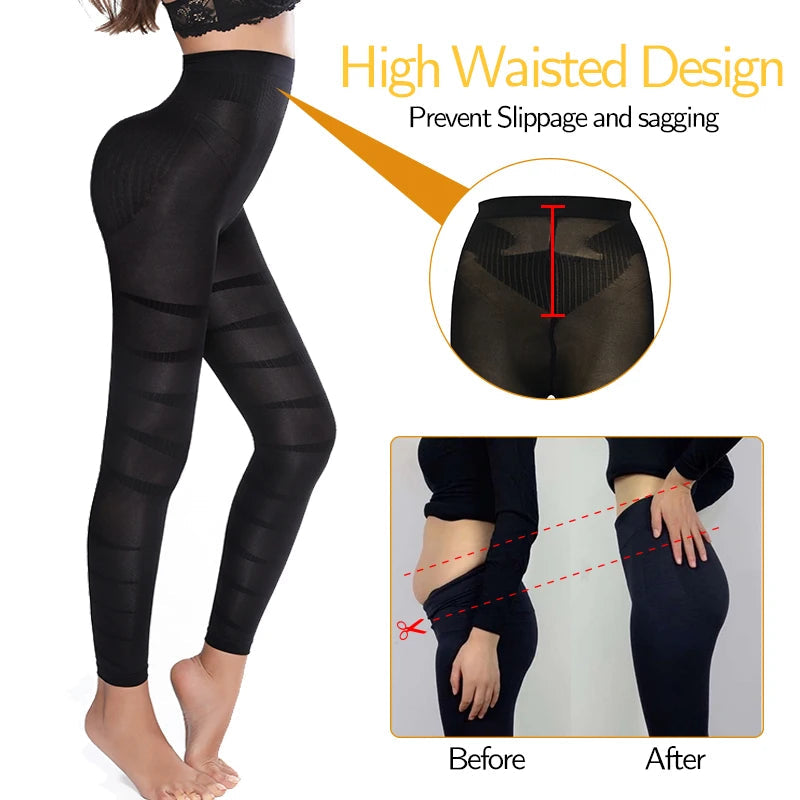 Women Legging High Waist New Leggins Tummy Control Panties Waist Trainer Slimming Pants Body Shaper Thigh Sculpting Slimmer TechVisio