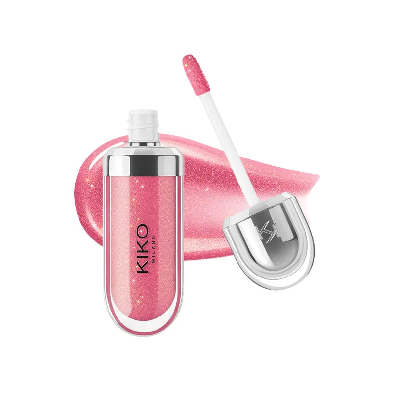 Original Kiko 3D Mirror Lip Glaze Waterproof Non Fading and Non Stick Cup Gentle Bean Paste Color Fine Shiny Point Charm Red TechVisio