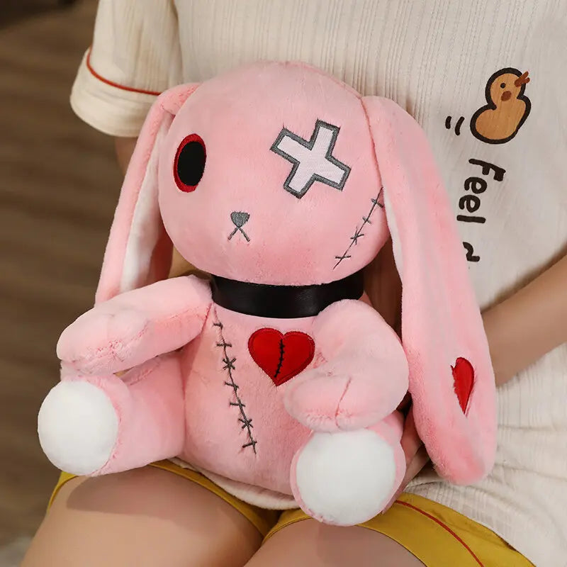 Spooky Gothic Bunny Stuffed Crazy Rabbit Plush Toys, Spooky Gothic Bunny Stuffed Animal Cute Horror Dreadful Bunny Doll, For Hal TechVisio