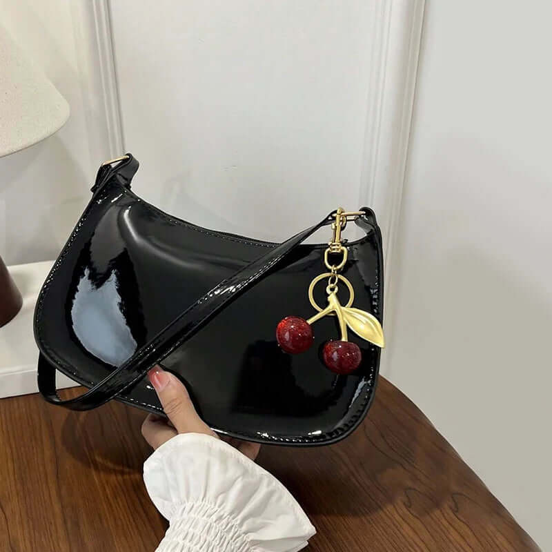 Sac à Main Femme Cuir PU Pendentif Cerise – Bandoulière Casual | 3 Coloris TechVisio