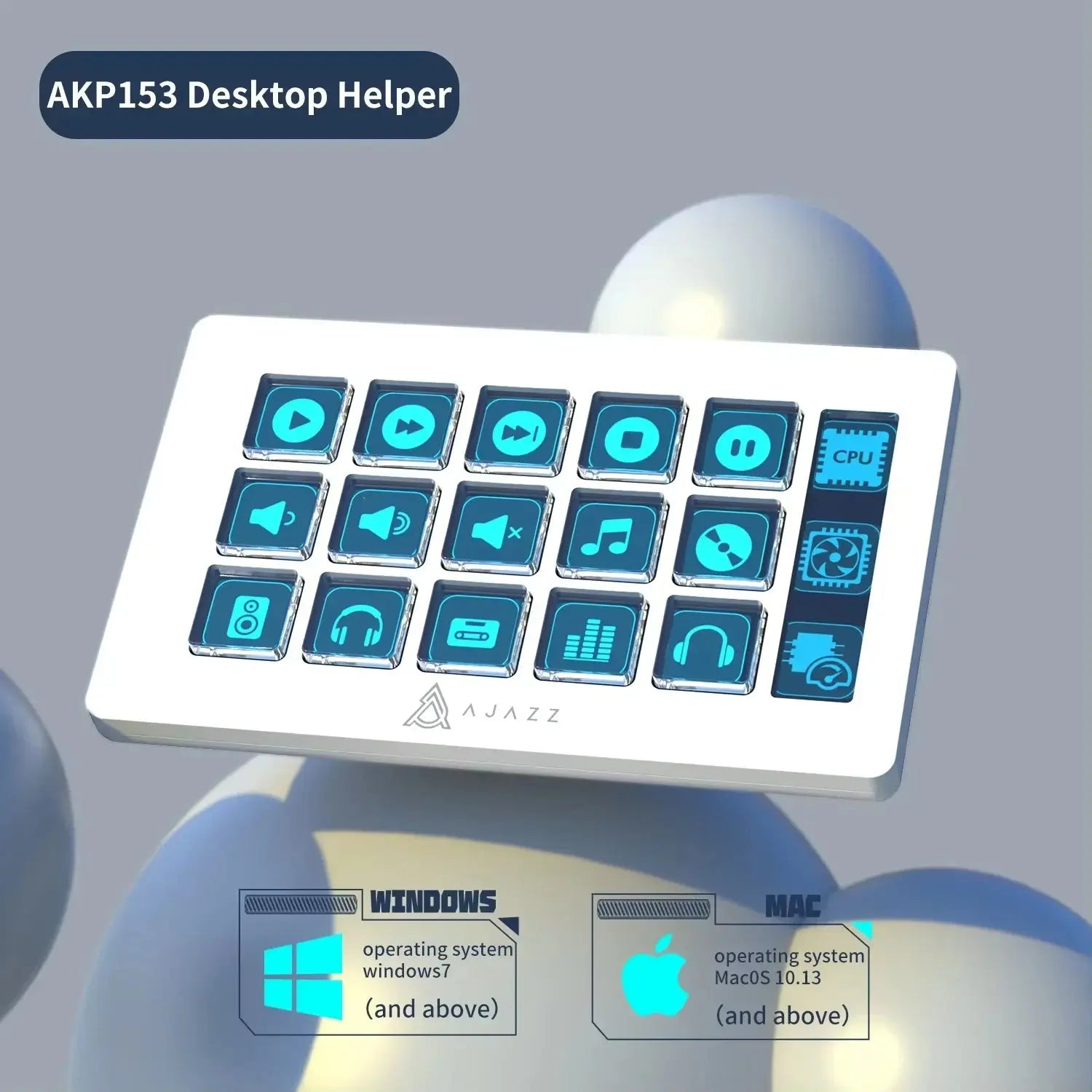 Clavier Macro Programmable Ajazz AKP03E/153E – Mini Console Bureau, Multi-Scénarios TechVisio