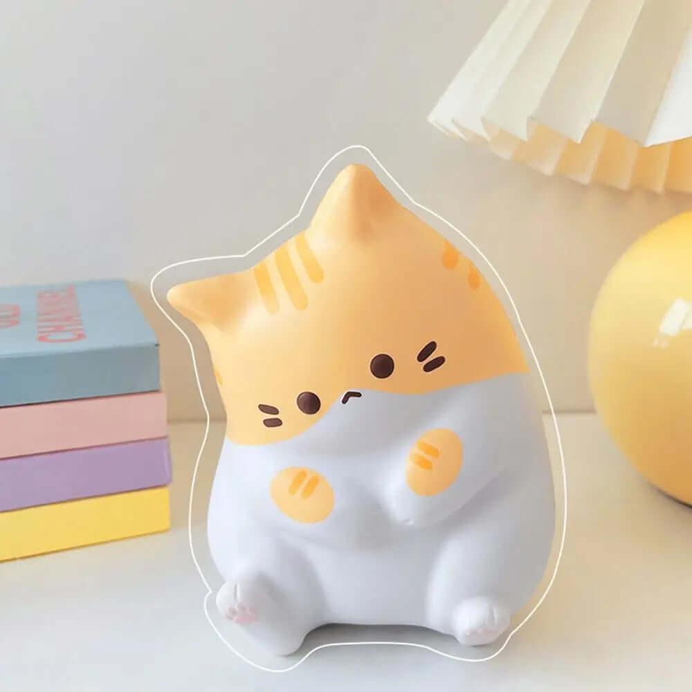 Squishy Chat Kawaii PU Slow Rising – Anti-stress Déco Bureau Enfant TechVisio