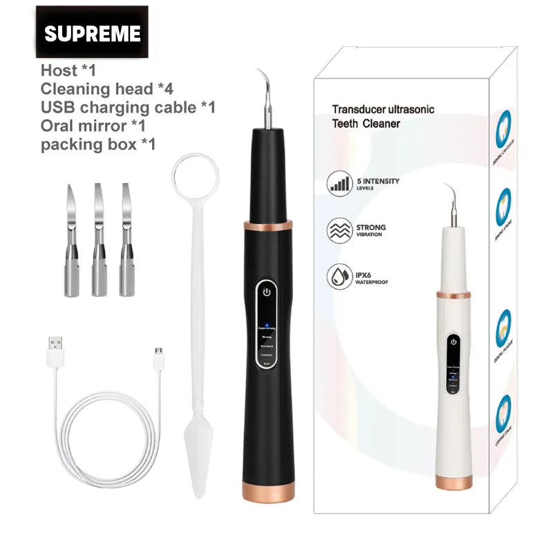 Détartreur Dentaire Ultrasonique Électrique – 5 Vitesses, IPX6, USB-C