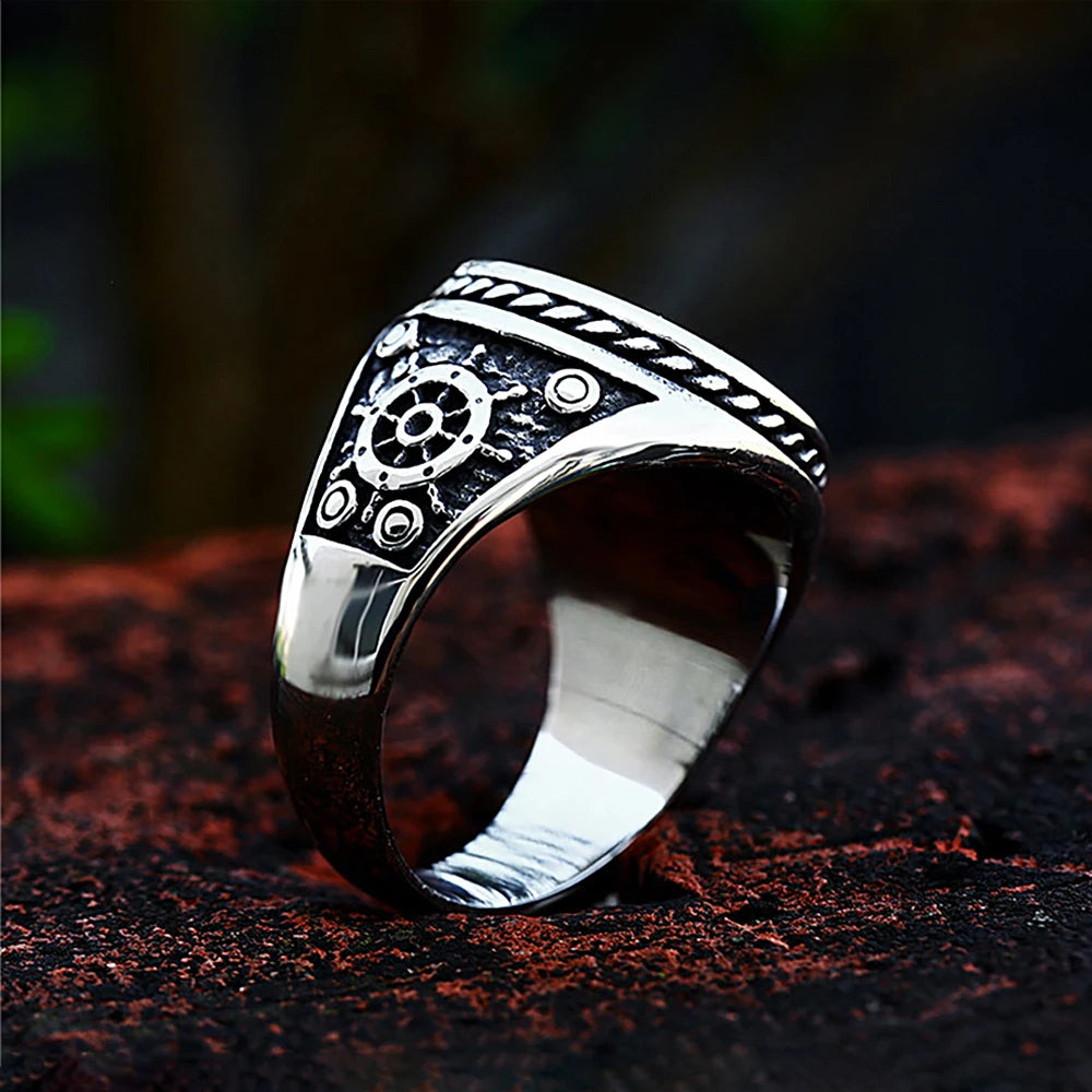 Bague Crâne Gothique Acier 316L – Style Punk Viking