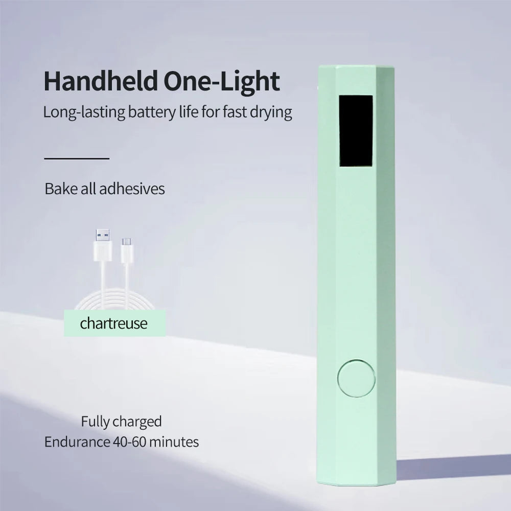 YIKOOLIN Convenient Rechargeable Nail Dryer UV LED Handheld Lamp Fast Curing All Gel Polish Mini Manicure Tool USB Portable Ligh TechVisio