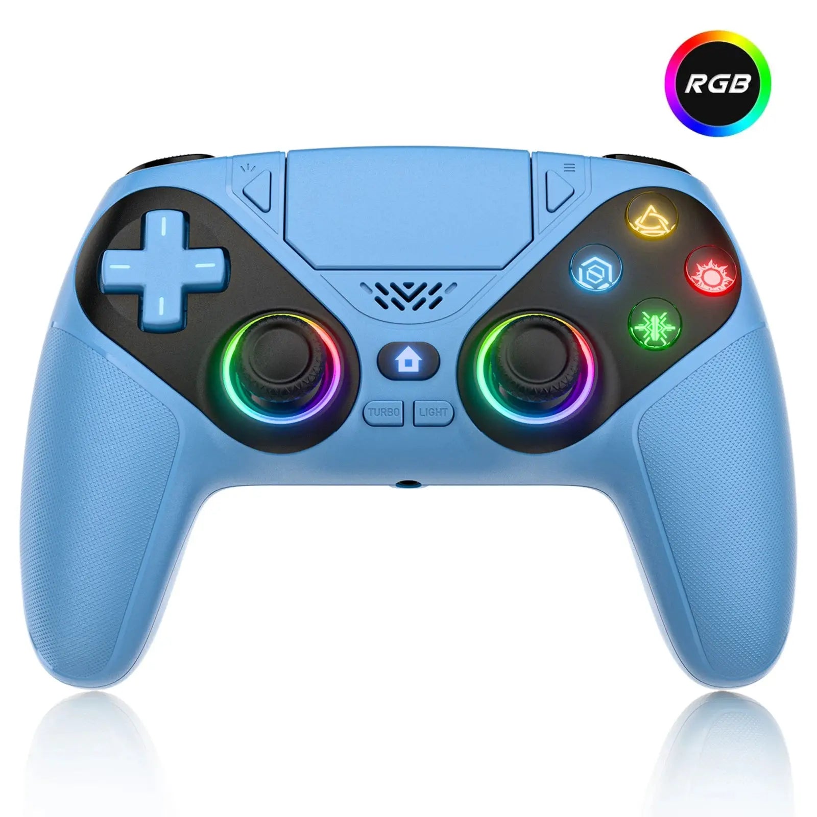 Manette PS5/PC Sans Fil RGB Gamromb – Gyroscope 6 Axes, Anti-Drift, Turbo, Macro TechVisio