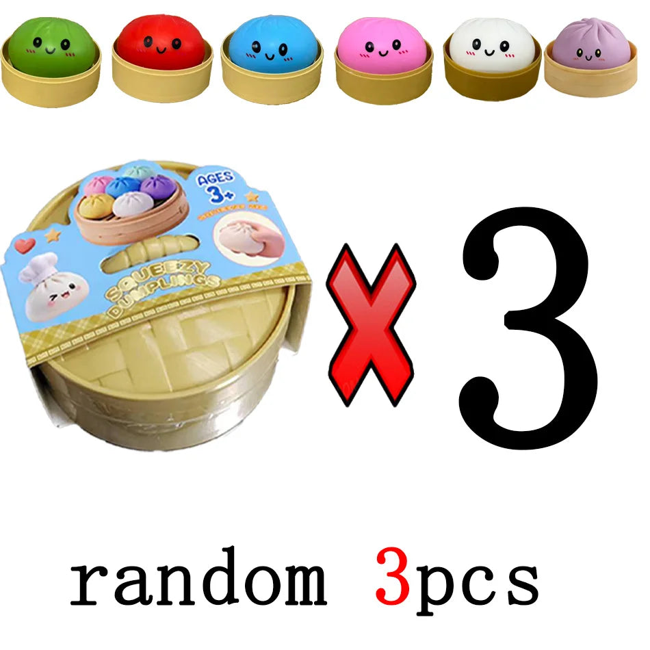Squishy Anti-Stress Bao Ravioli – Fidget Toy TPR, Slow Rising