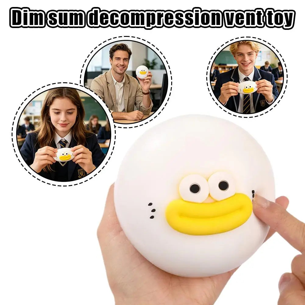 Cute Big Eyed Bun Squishy Toy, Giant Fluid Funny Mochi Squeeze Toy, Fidget Toy Kawaii Party Favors Kids Birthday Gifts Random TechVisio