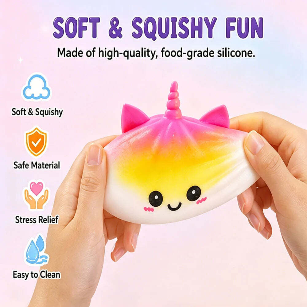 Squishy Licorne Jumbo Slow Rising Anti-Stress Fidget – Jouet Sensoriel Bureau Cadeau TechVisio