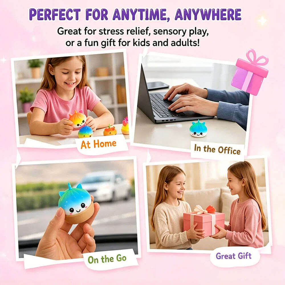 Squishy Licorne Jumbo Slow Rising Anti-Stress Fidget – Jouet Sensoriel Bureau Cadeau TechVisio