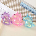 Glitter Unicorn Squishy Stress Relief Toy Soft Squeeze Fidget Toy Transparent Decompression Sensory Toy Gift for Kids Adults TechVisio