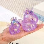 Glitter Unicorn Squishy Stress Relief Toy Soft Squeeze Fidget Toy Transparent Decompression Sensory Toy Gift for Kids Adults TechVisio