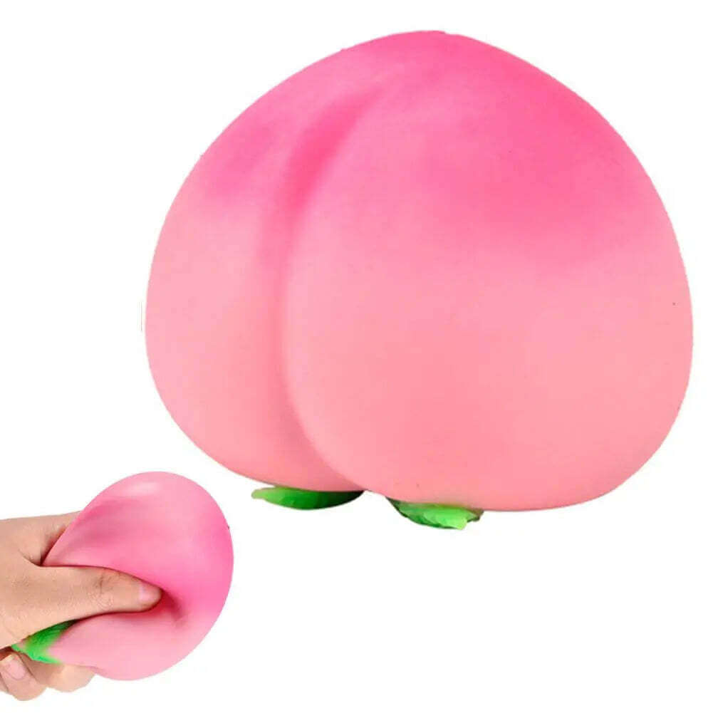 Kawaii Peach Squishy Fidget Toy Slow Rising Soft Squeeze Decompression Toys for Kids Adults Autism ADHD Stress Relief Gift TechVisio