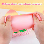 Kawaii Peach Squishy Fidget Toy Slow Rising Soft Squeeze Decompression Toys for Kids Adults Autism ADHD Stress Relief Gift TechVisio