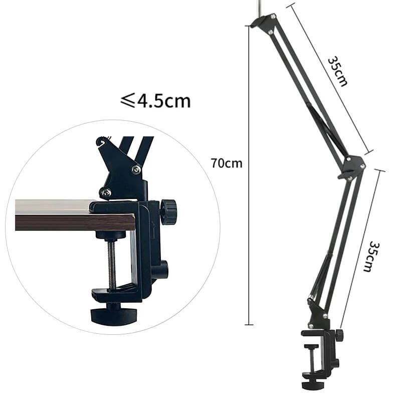 Desktop Cantilever Microphone Stand with Shock Mount, Universal Model, Suitable for Bm800, Dedicated for Live Streaming and Recording TechVisio