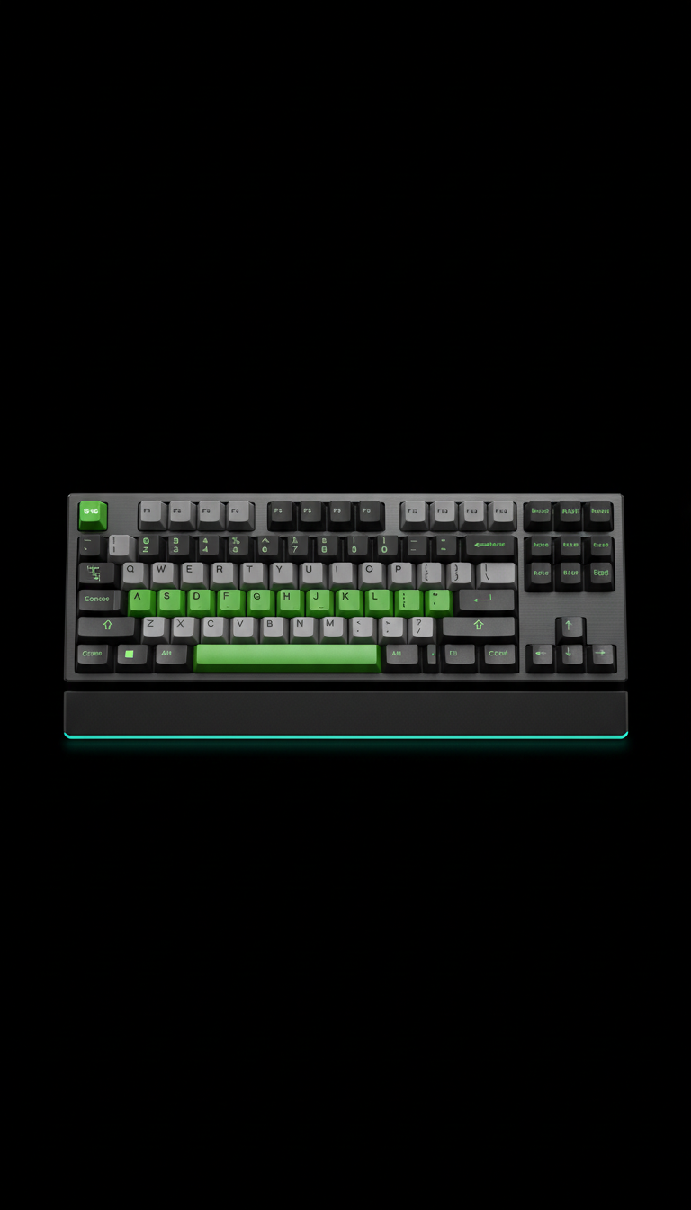 Clavier mécanique aluminium noir intense TechVisio