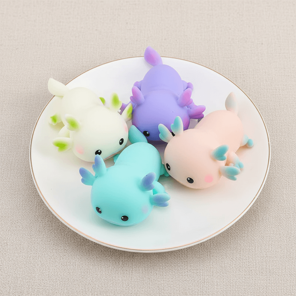 Jouet Anti-Stress Axolotl Squishy – 4 Couleurs