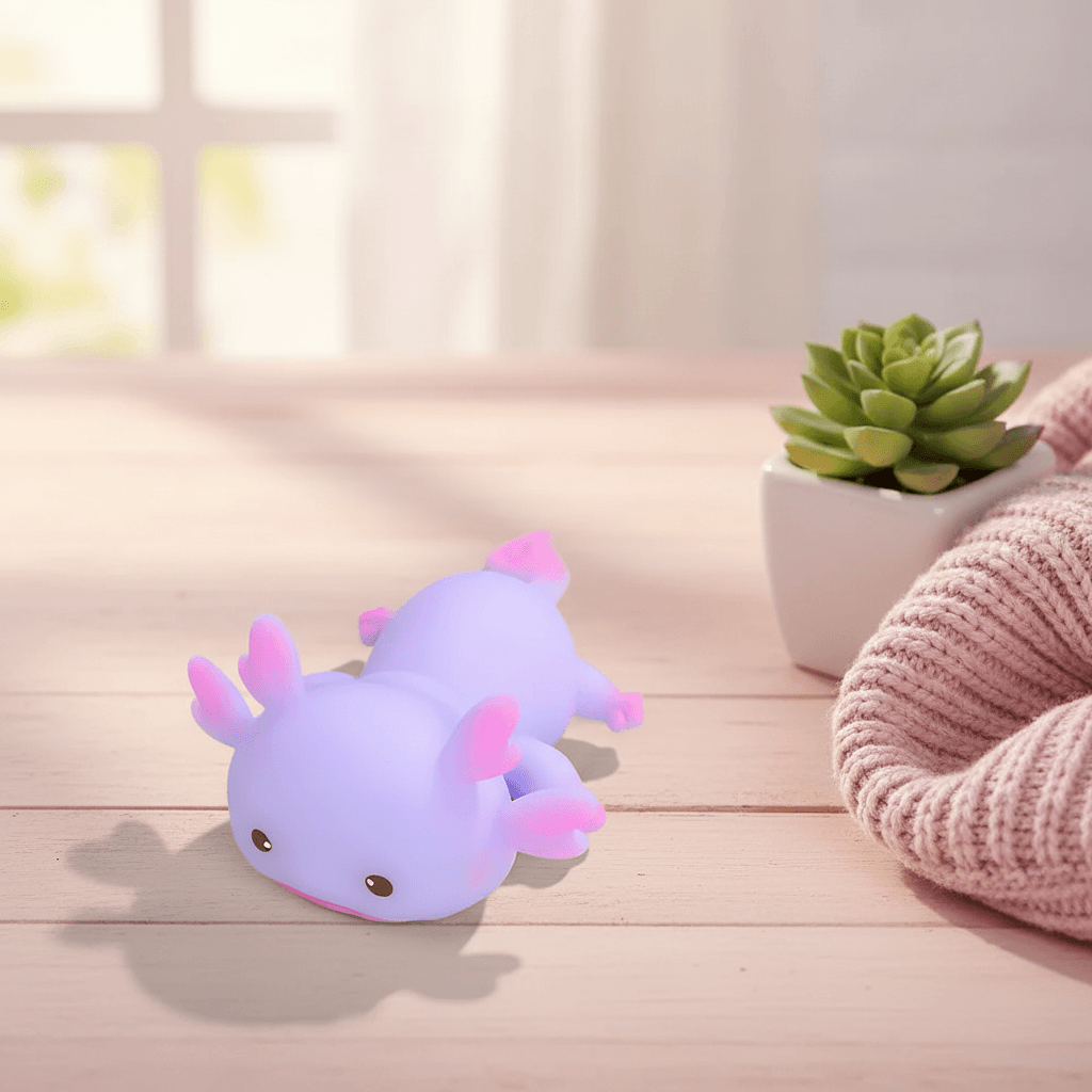 Jouet Anti-Stress Axolotl Squishy – 4 Couleurs