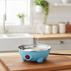 7 Egg Cooker Machine with Auto Power Off Multi-Function Portable Breakfast Maker for Steaming Custard and Boiling Eggs TechVisio