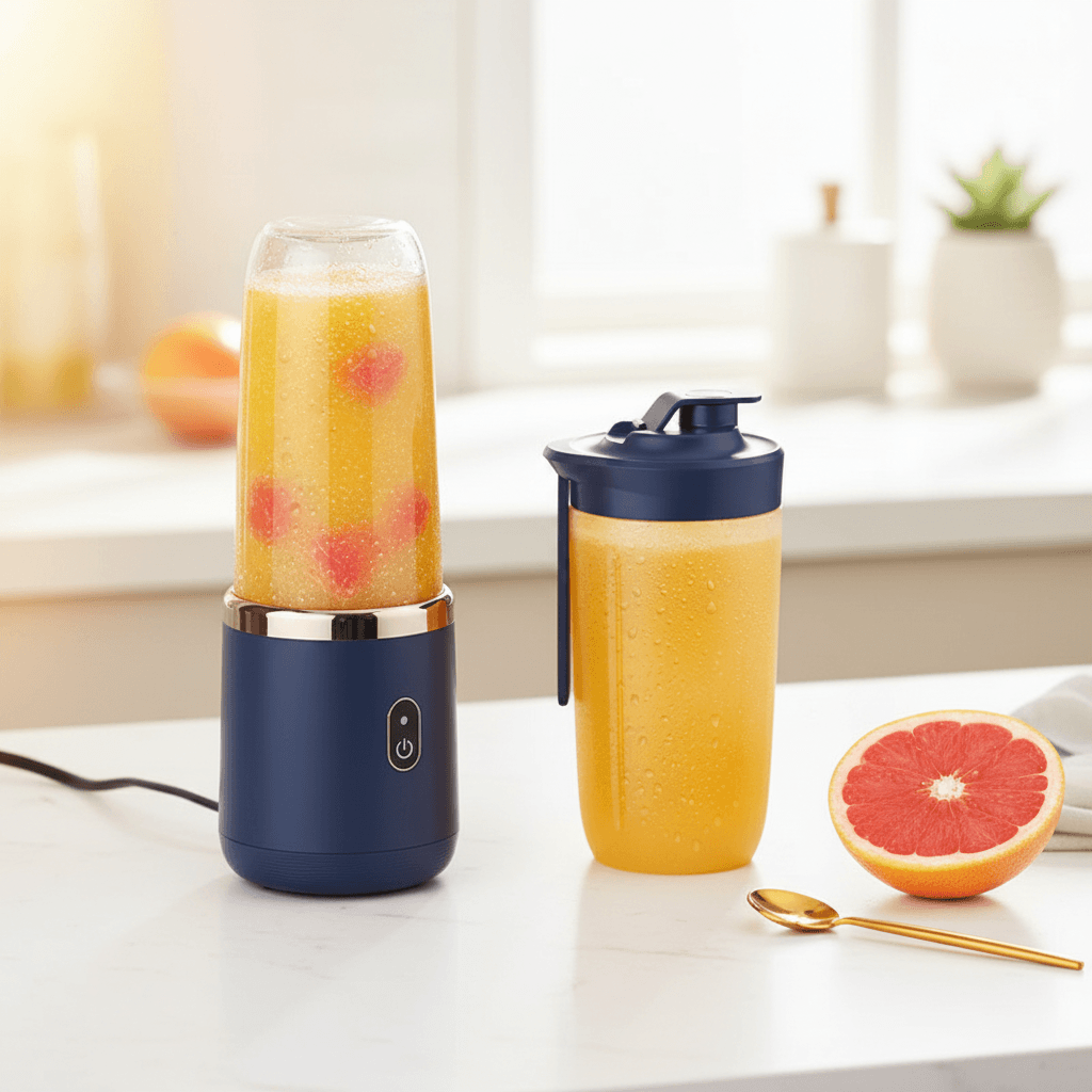 Portable Fruit Juice Blenders Summer Personal Electric Mini Bottle Home USB 6 Blades Juicer Cup Machine For Kitchen TechVisio