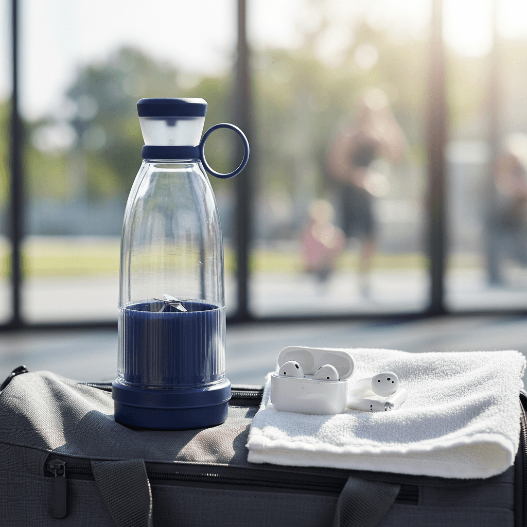 Portable Blender Electric Fruit Blender Durable Smoothies and Milkshakes Maker Rechargeable for Outdoors Camping Traveling TechVisio