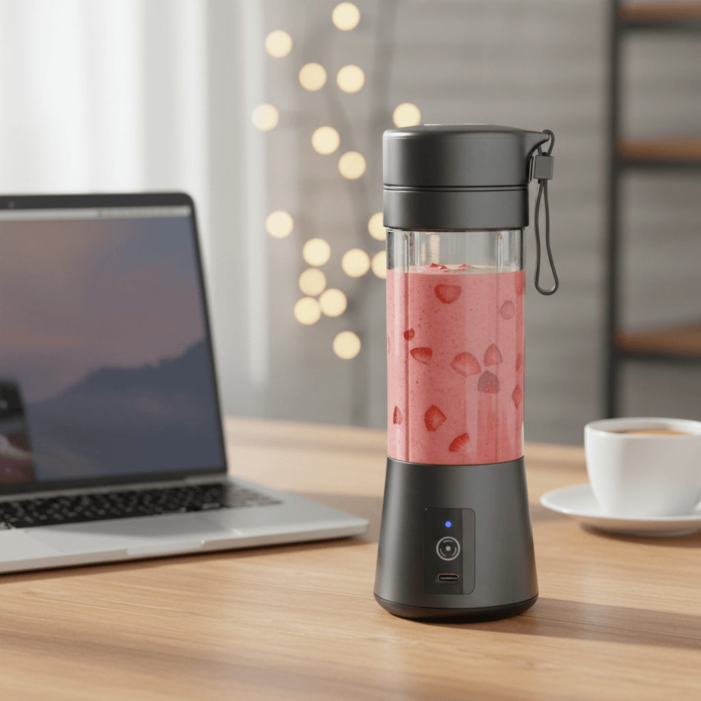 Portable Blender,Smoothie Blender,Mini Blender For Shakes And Smoothies,USB Rechargeable Home Travel Fruit Juicer Cup TechVisio