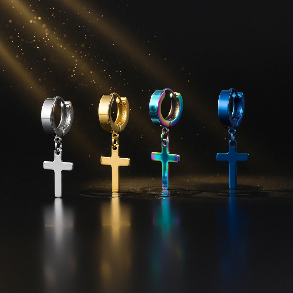 Boucles croix gamme complète dark luxury