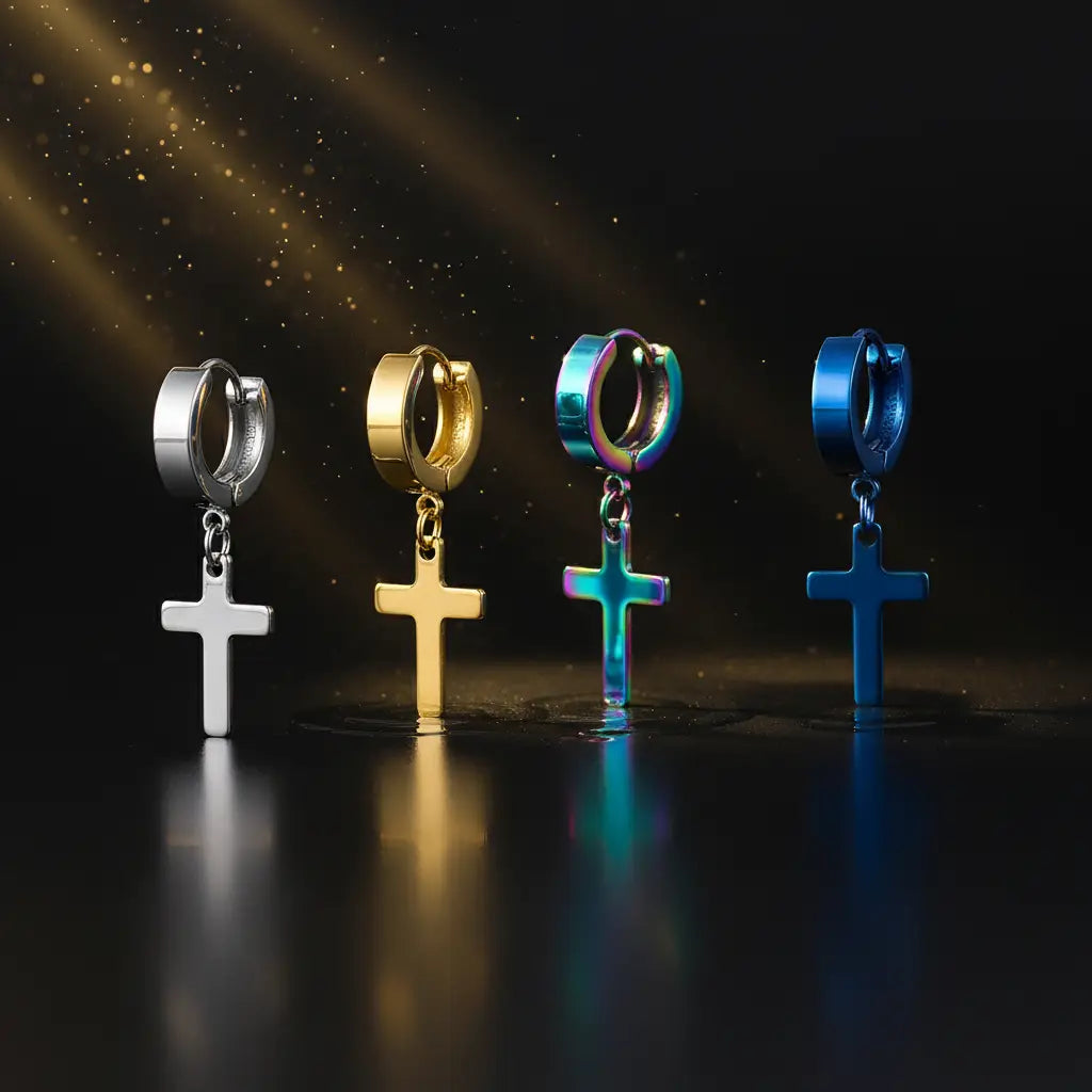 Boucles croix gamme complète dark luxury