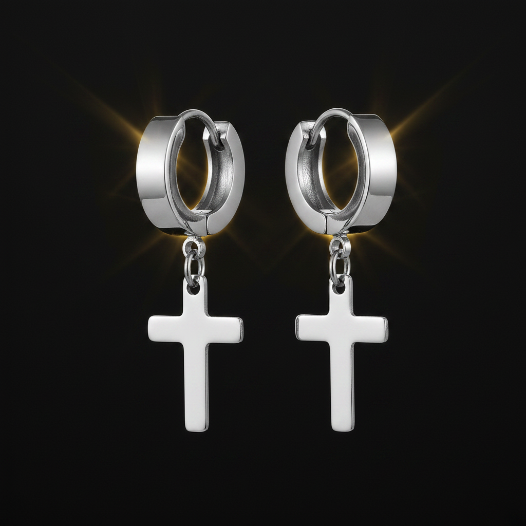 Boucles Croix Steel Premium
