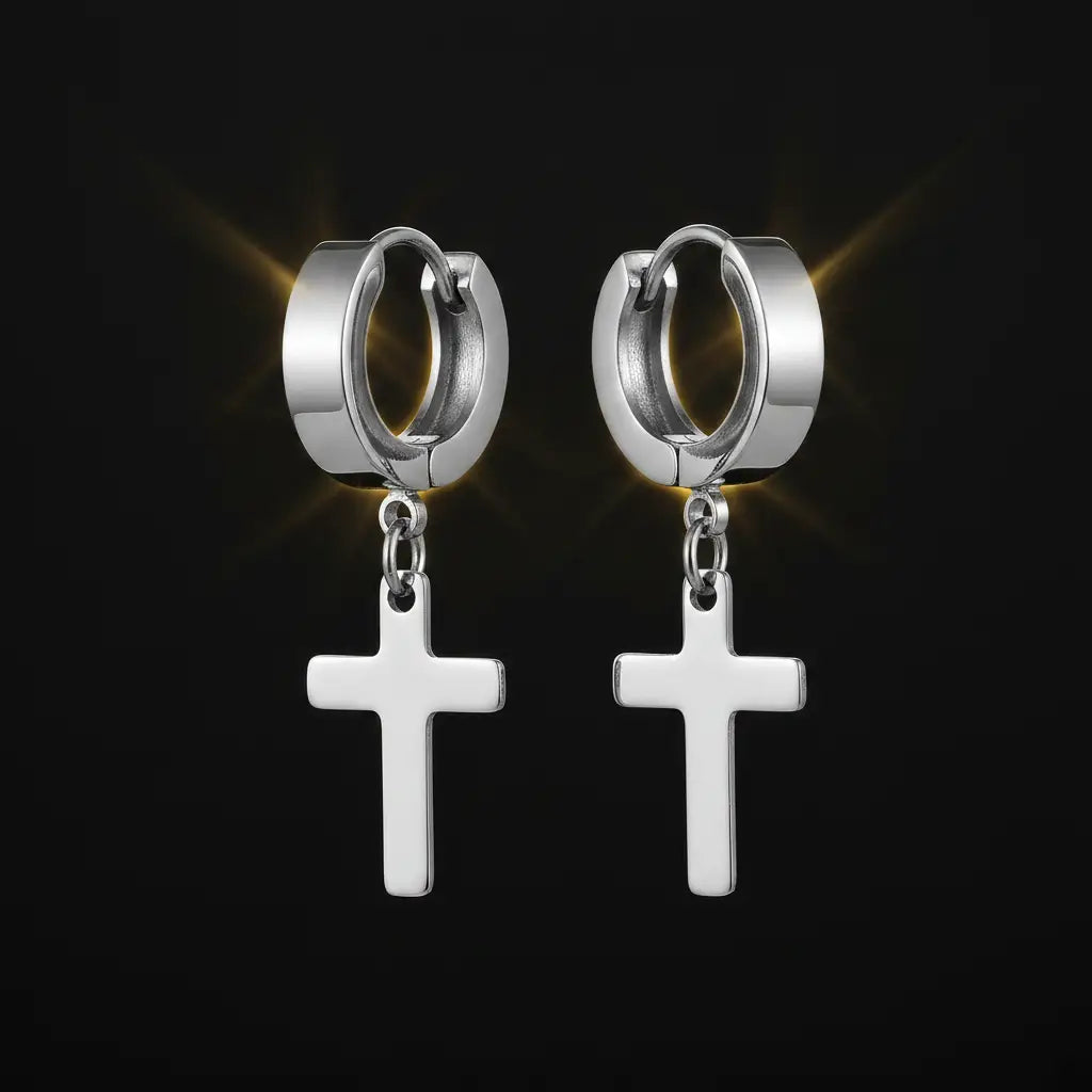 Boucles Croix Steel Premium