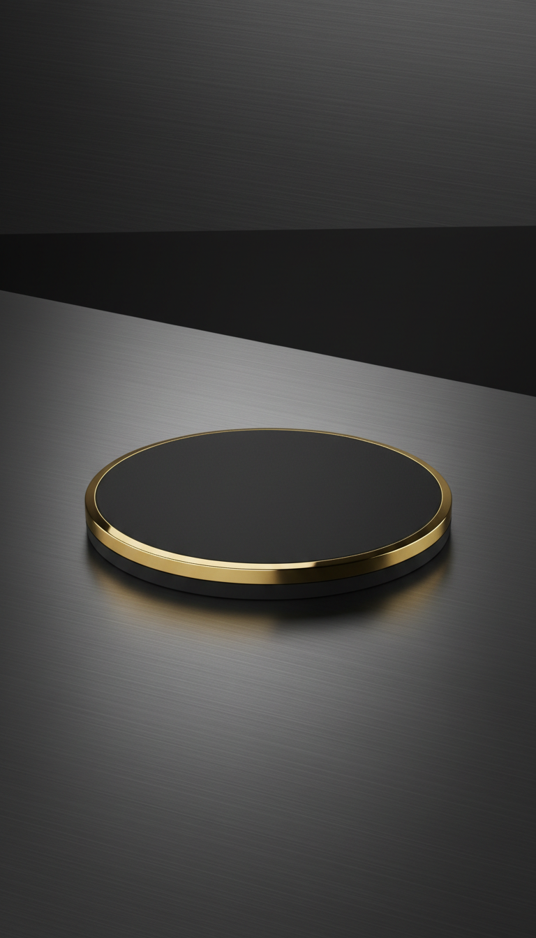 chargeur sans fil bord or mat noir TechVisio