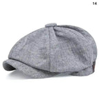 Men Casual Peaky Blinders hat Spring Autumn Retro Beret Hats Wild Casual Hats Unisex Wild Octagonal Cap girl Newsboy English hat TechVisio