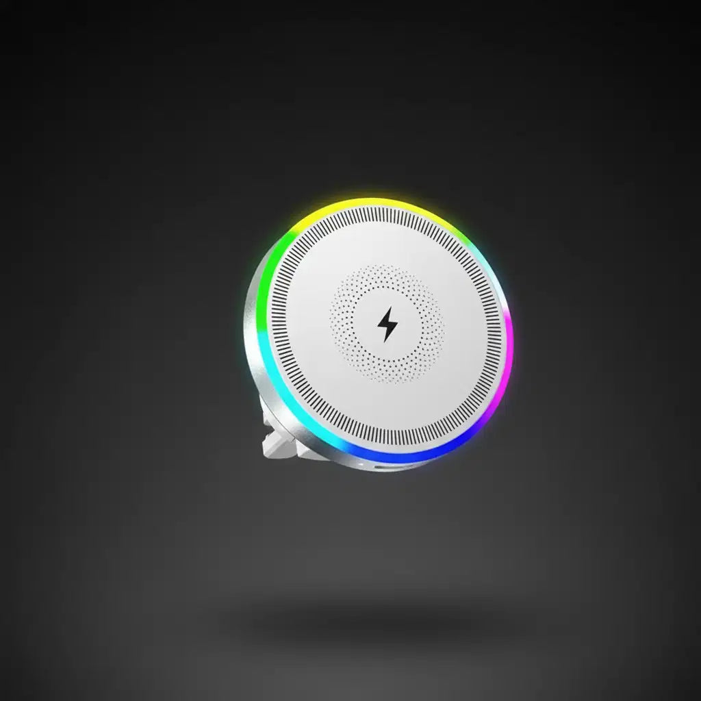 RGB Light Car Magnetic Wireless Charger Phone Holder Air Vent Stand For Magsafe iPhone 16 15 14 13 12 Pro Max Fast Charging Dock TechVisio