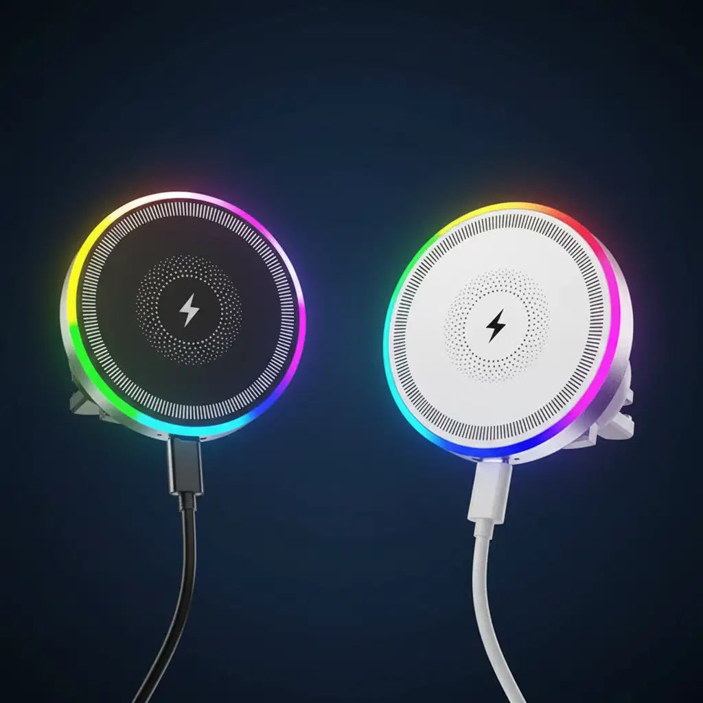 RGB Light Car Magnetic Wireless Charger Phone Holder Air Vent Stand For Magsafe iPhone 16 15 14 13 12 Pro Max Fast Charging Dock TechVisio