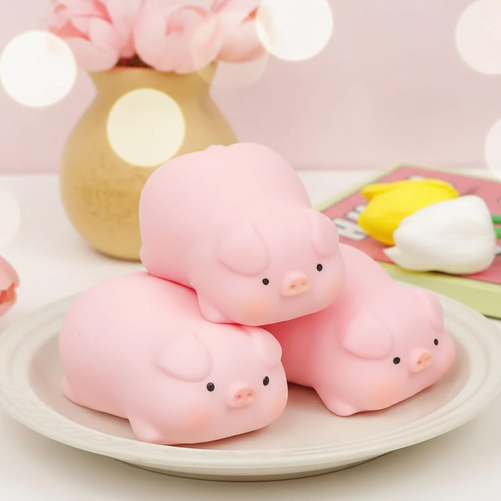 Squishy Cochon Rose Kawaii Anti-Stress Mochi – Jouet Anxiété Cadeau TechVisio