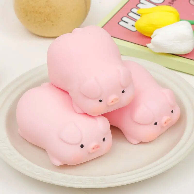 Squishy Cochon Rose Kawaii Anti-Stress Mochi – Jouet Anxiété Cadeau TechVisio