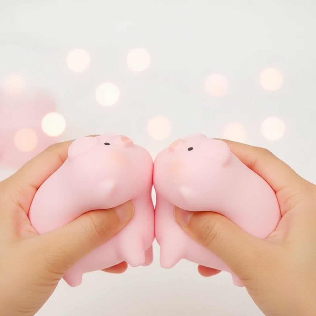 Squishy Cochon Rose Kawaii Anti-Stress Mochi – Jouet Anxiété Cadeau TechVisio