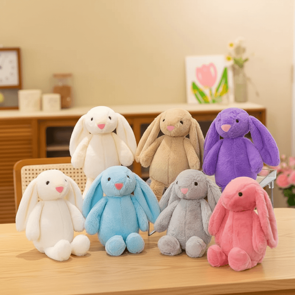 New Cute Long Ear Bunny Plush Toy Easter Rabbit Stuffed Doll 28cm Surprise Home Decor Holiday Gift Girl Sleep Companion Doll TechVisio