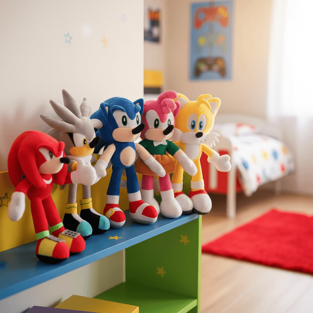 20~28cm Sonic 6 Styles Hedgehog Plush Toy Amy Knuckles Tail Plush Doll Cute Soft Stuffed Plush Doll for Kids Birthday Gifts TechVisio