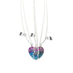 Collier Trio Amitié BFF Cœur Brisé Pêche – 3 Pièces Cadeau Meilleure Amie TechVisio